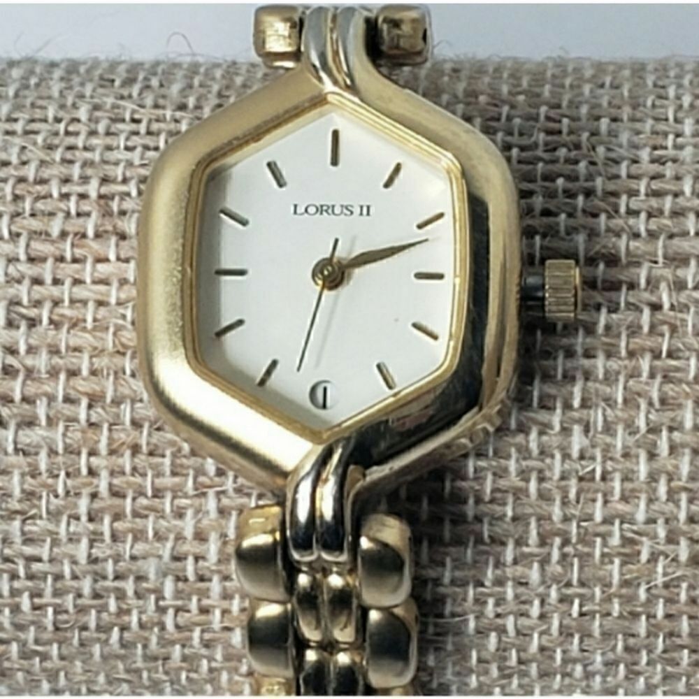 LORUS II Goldtone Classic Link Wrist Watch